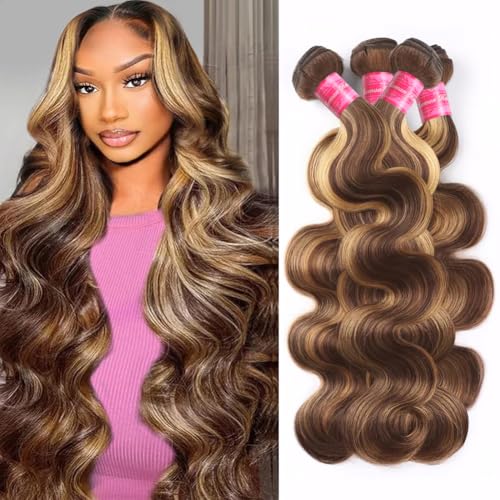 Aopusi Ombre Honey Blonde Body Wave Bundles