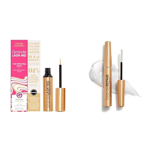 Grande Cosmetics GrandeLASH-MD Lash Enhancing Serum - Peptide & Vitamin Infused Formula for Longer, Thicker, Fuller Looking Lashes - Ophthalmologist Tested, Cruelty-Free
