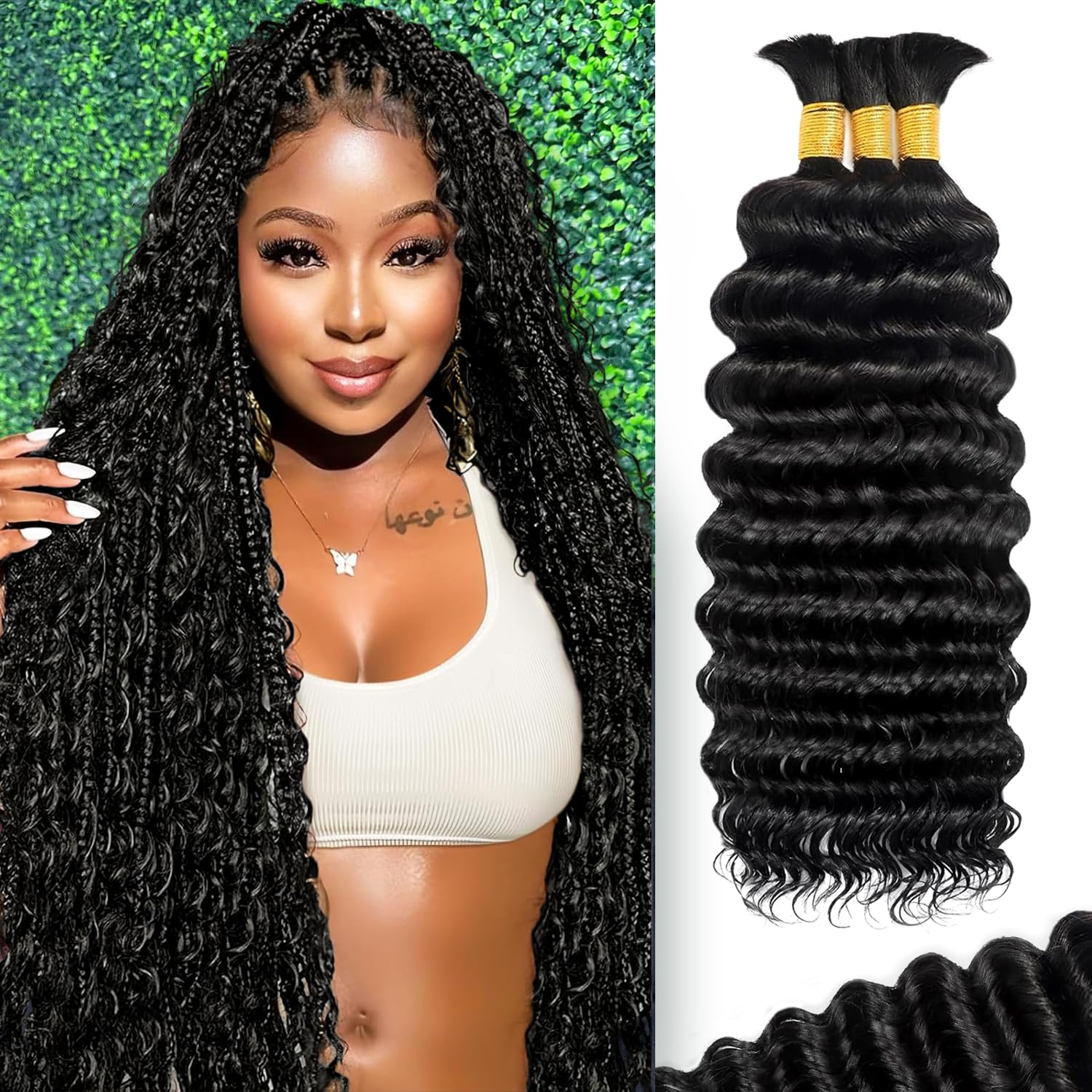 BIZVUS 24" Human Braiding Hair