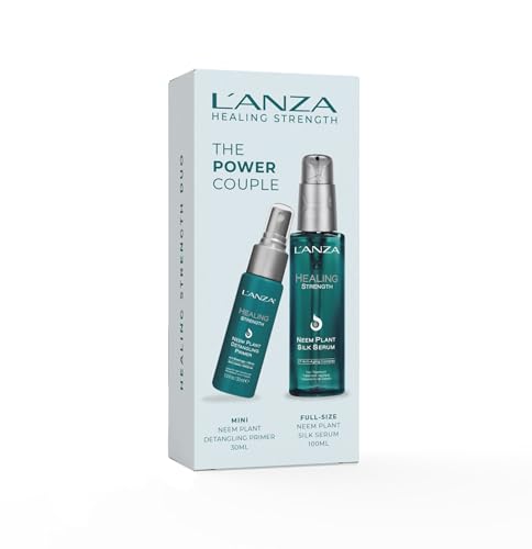 L'ANZA Healing Strength Singles & Kit, Silk Serum Strengthening Hair Treatment, Detangler Spray, Repairs Damage, UV & Heat Protection, Smooths Split Ends, Glossy Shine, Anti Humidity, Sulfate Free