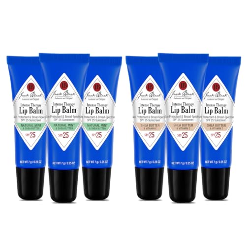 Jack Black Intense Therapy Lip Balm - Jack Black Lip Balm SPF 25 Sunscreen, SPF Lip Balm for Chapped Lips, Lip Sunscreen, Lip SPF, Lip Moisturizer for Dry Lips, Lip Balm with SPF, Lip Protection