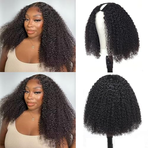 Afro Kinky Curly V Part Wig