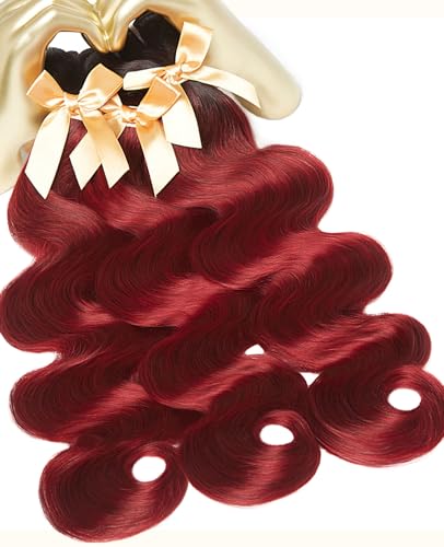 mlip Raw Bundles Human Hair Body Wave, No Tangle Shedding, Keep Texture Silky Soft After Multiple Washes, 15A Raw Indian Hair Bundles 16 18 20 Inches, Triple Lifespan 3X,1B99J Color