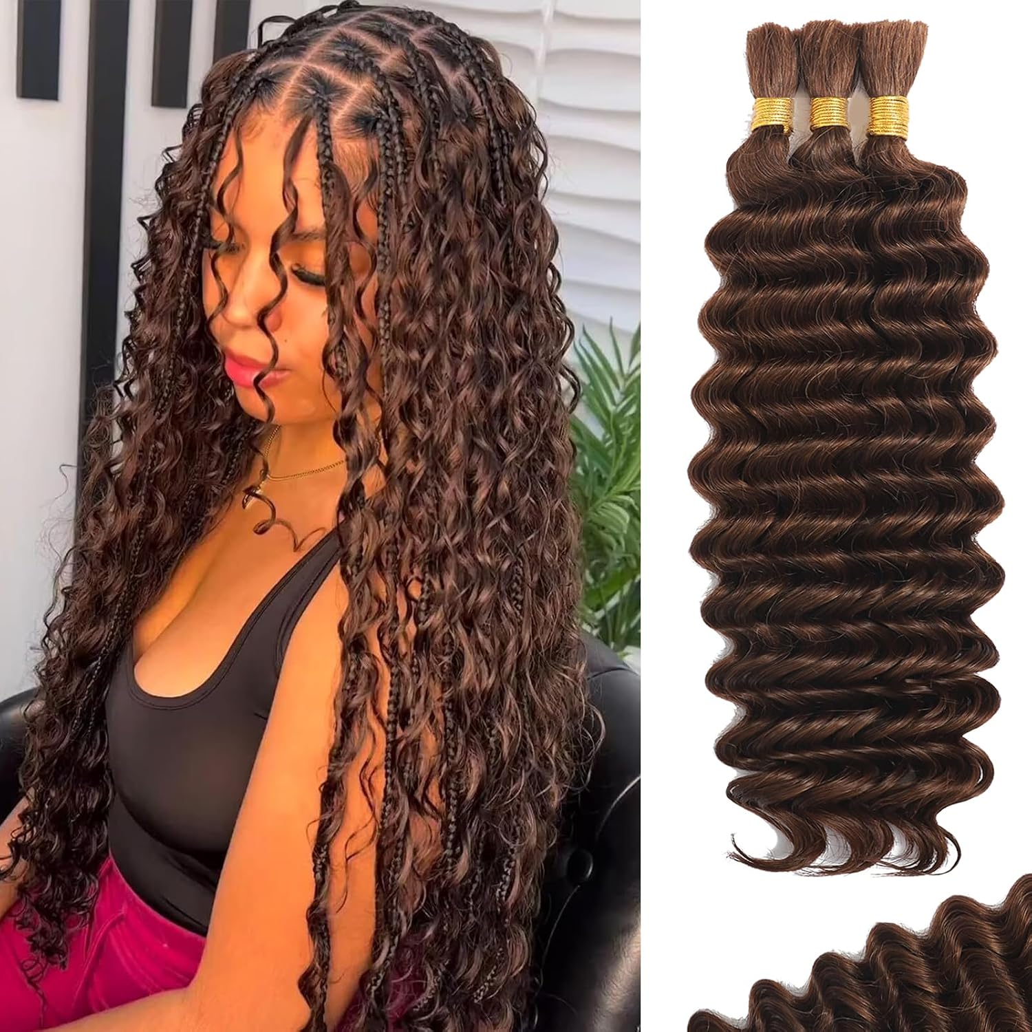MOTFIN Human Braiding Hair 18"