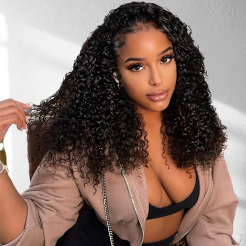 IUPin Curly Half Human Hair Wig