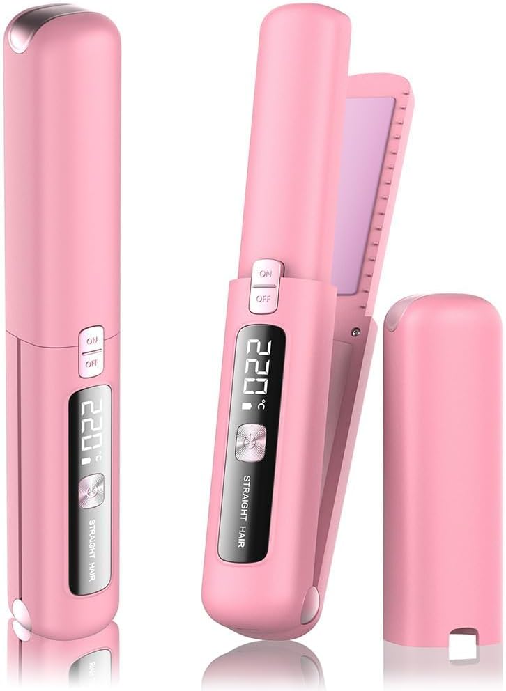 Plysqiz 2-in-1 Mini Flat Iron (Pink)