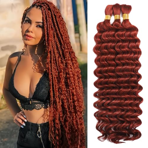 MOTFIN Human Braiding Hair 24 Inch Deep Wave