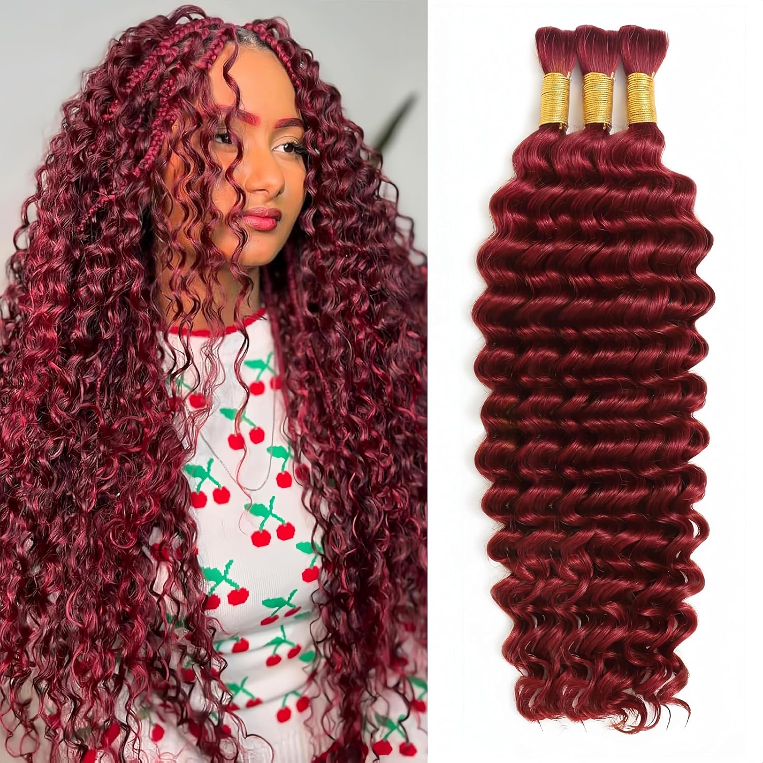 TOIJOI Deep Water Wave Burgundy 20"