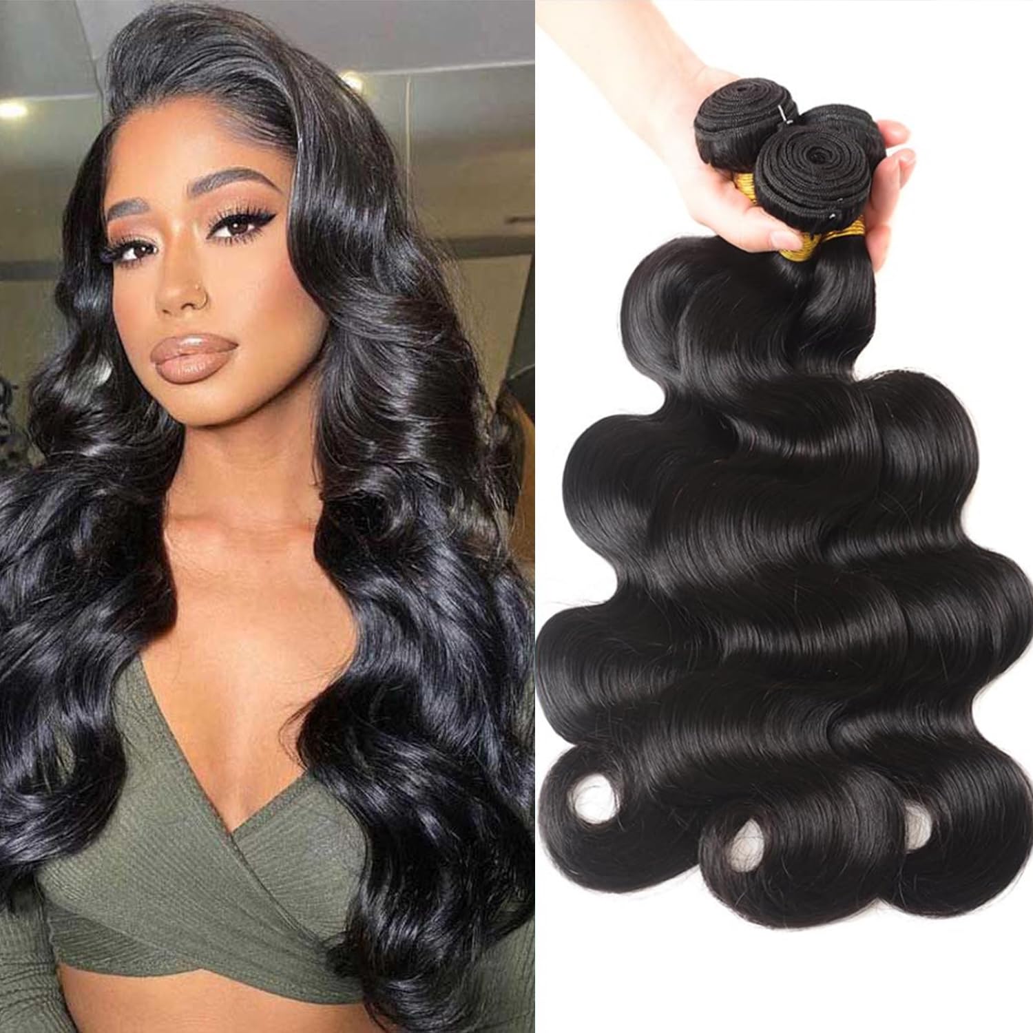 12A Human Hair Body Wave Bundles