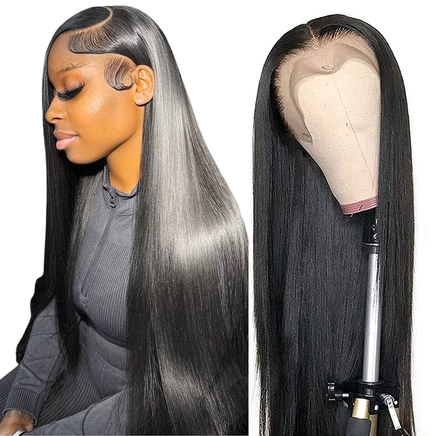 13x6 Straight Lace Front Wigs Human Hair 24 Inch